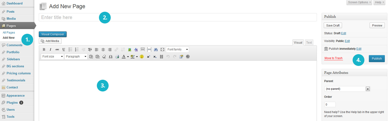 Creating page